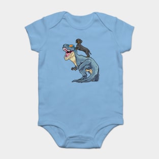 Wiener The T-Rex Rider Baby Bodysuit